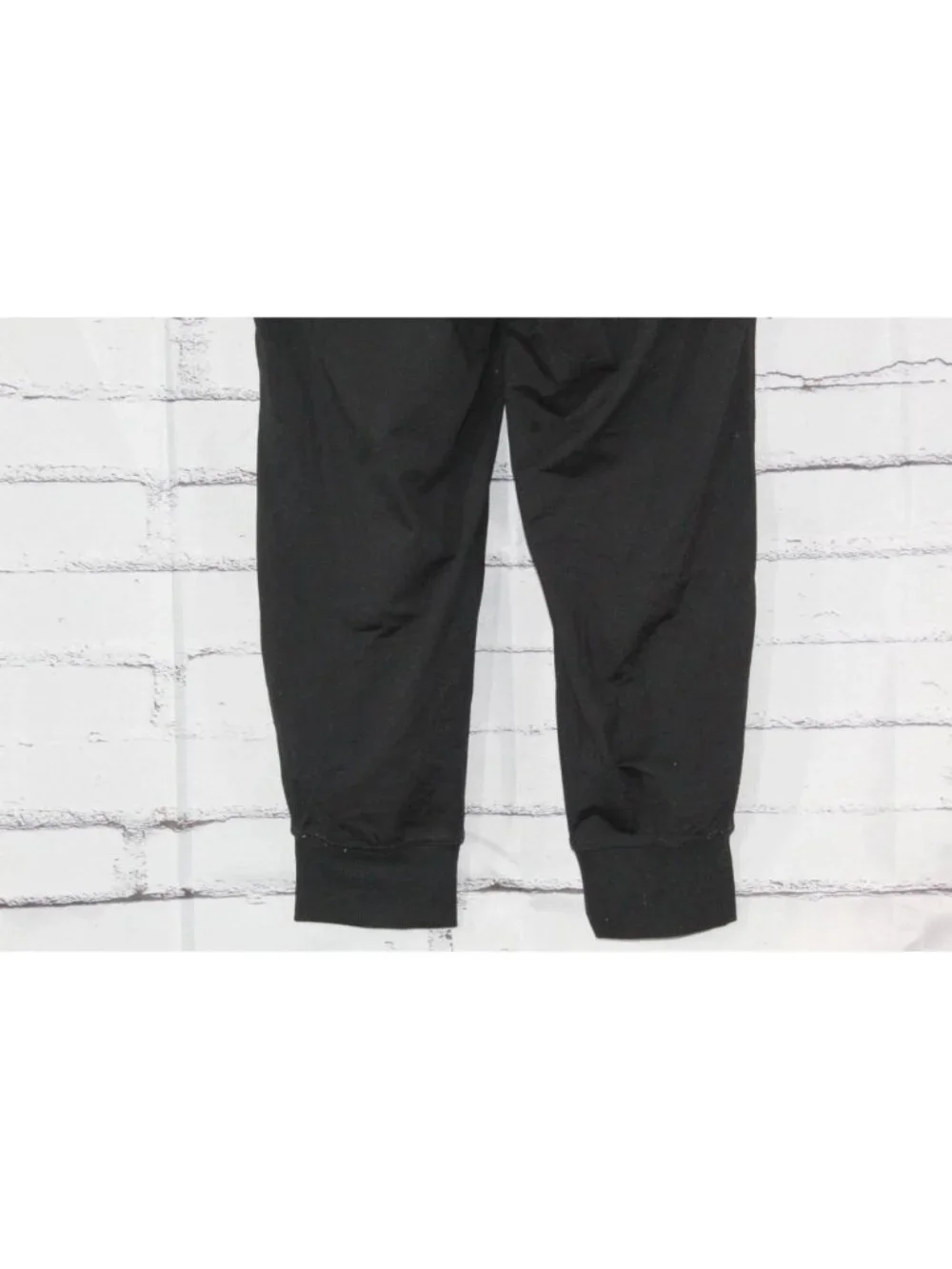 LL Bean Black Stretch Athletic Lounge Activewear Jogger Pants Size M Pet